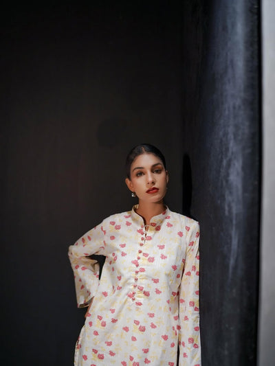 Floral zari set- shirt
