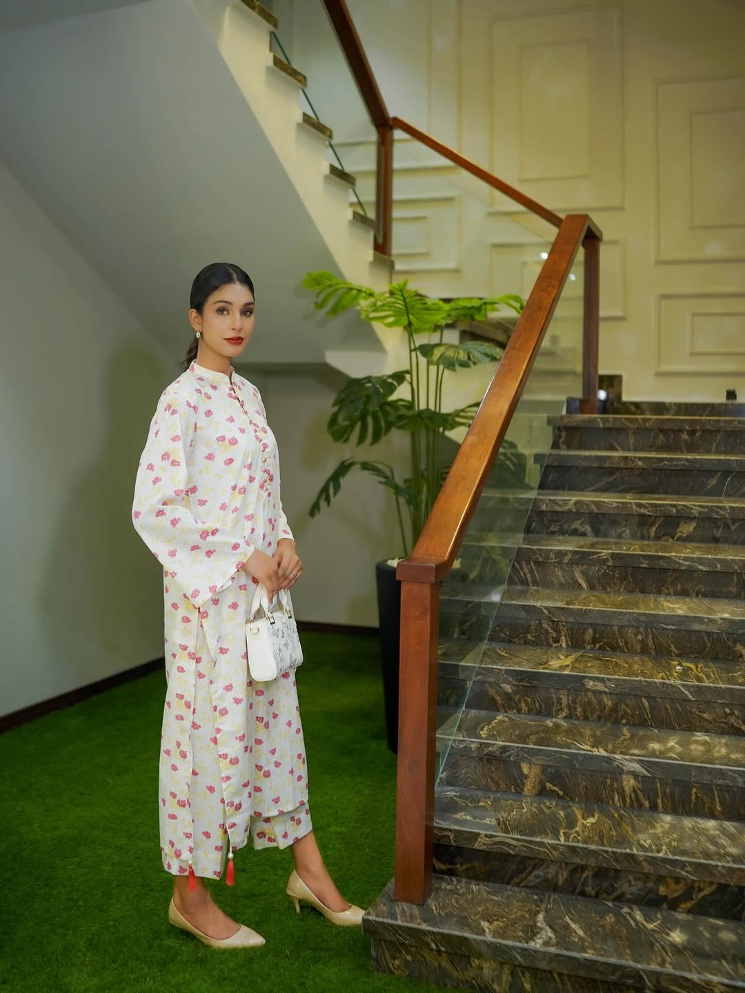 Floral zari set- shirt