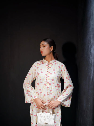 Floral zari set- shirt