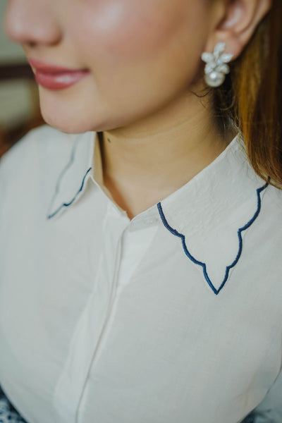 Midnight porcelain ( Detailing chikenkari )