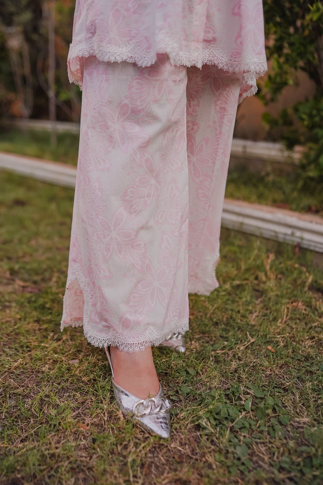 Blush Bloom ( Lawn with lace detailing  )
